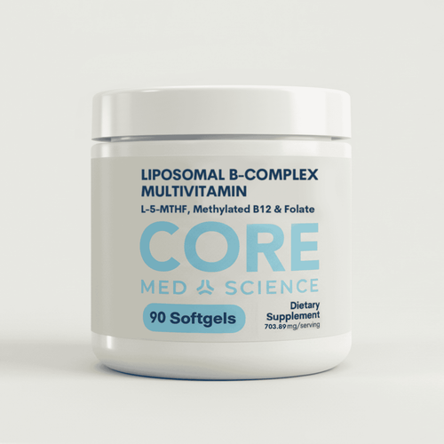 Liposomal Active B-Complex Multivitamin w/Minerals - Softgels (90 Count/ 30 Servings) by Core Med Science