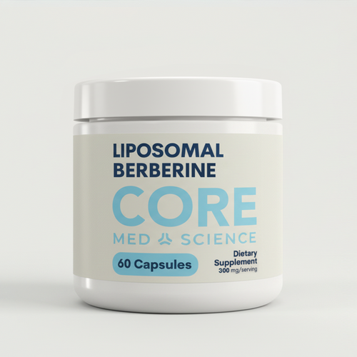 Liposomal Berberine 300mg - Capsules (60 count / 30 servings) by Core Med Science