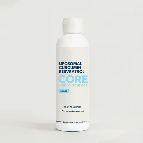 Liposomal Curcumin + Resveratrol - Liquid (6 FL OZ/ 30 Servings) by Core Med Science