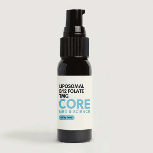 Liposomal B-12 Folate TMG - Liquid Spray (1 FL OZ/ 30 Servings) by Core Med Science