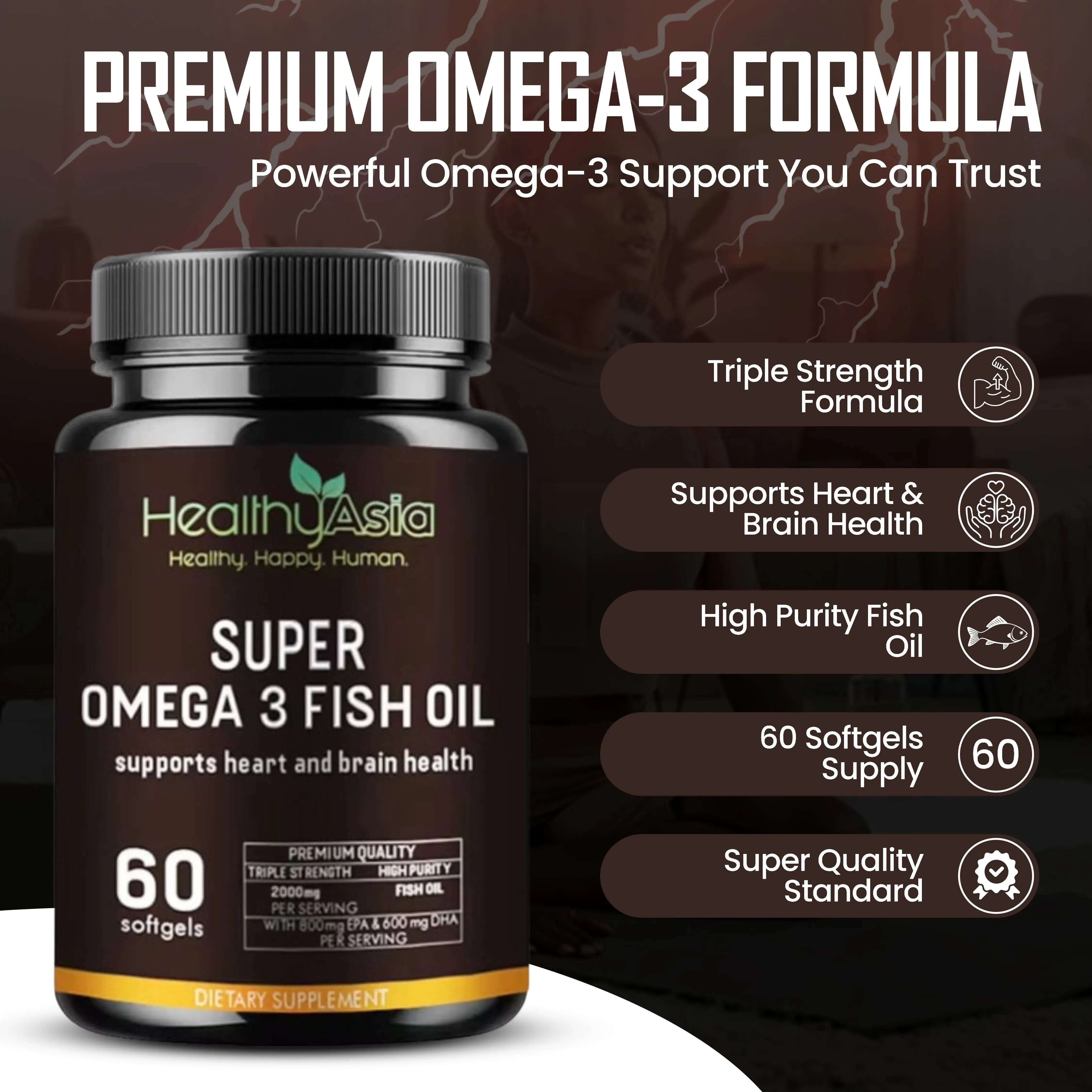 HealthyAsia Black Label SUPER Omega 3 Fish Oil by HealthyAsia