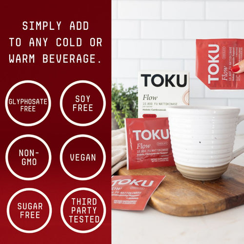 Toku Flow 10,800 FU Nattokinase Supplement | Soy Free Powder by Toku