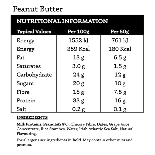 Peanut Butter Protein Bar 50g x 12 bars by All Real Nutrition US