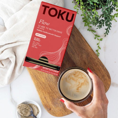 Toku Flow 10,800 FU Nattokinase Supplement | Soy Free Powder by Toku