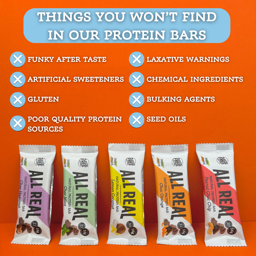 Peanut Butter Protein Bar 50g x 12 bars by All Real Nutrition US