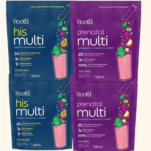 Growing Together Bundle - The Hydrating Multivitamin - For Future Mom & Dad by Root'd