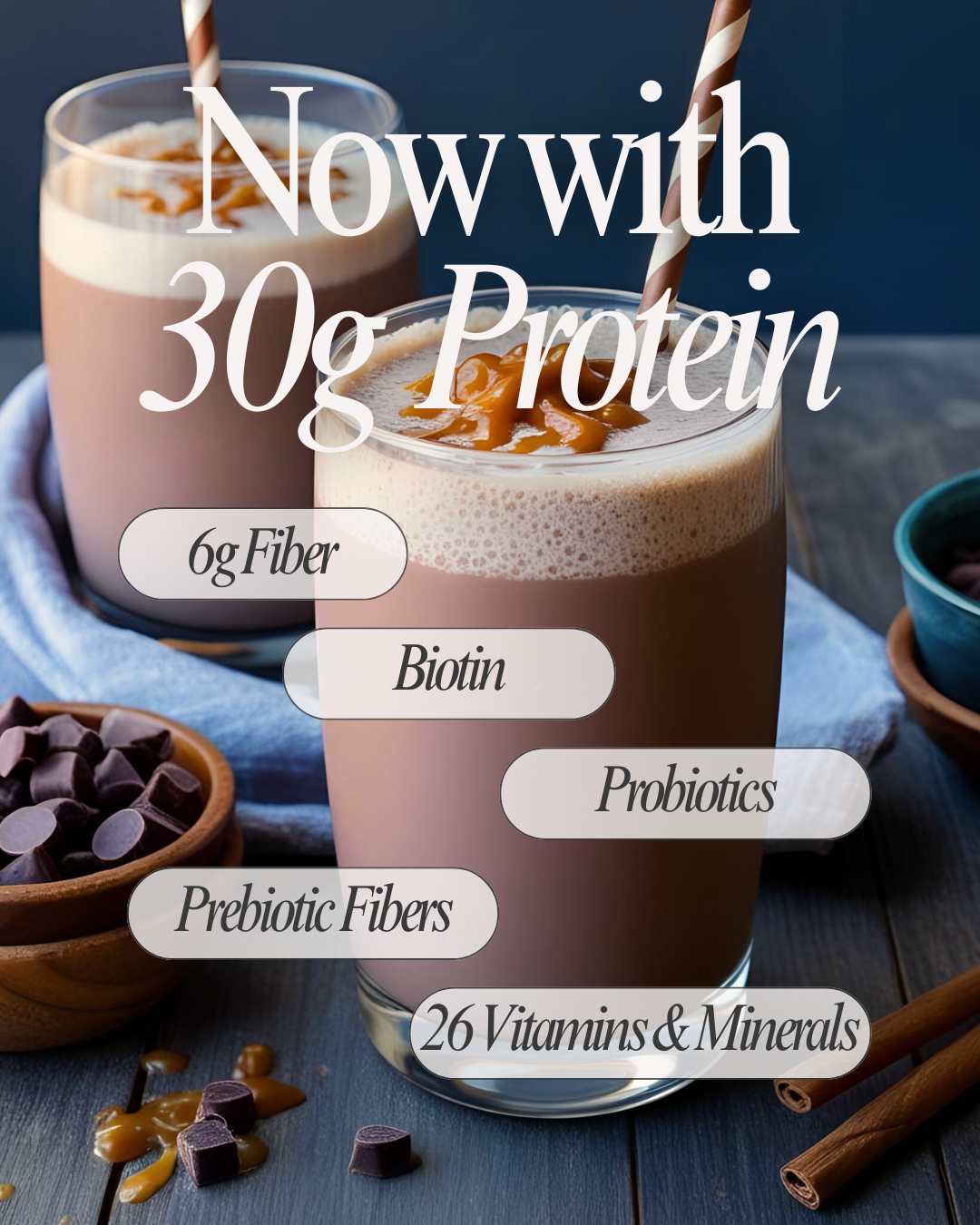 30G Protein Chocolate Salted Caramel Biocare Dietary Beverage (14 Servings) by Biocare