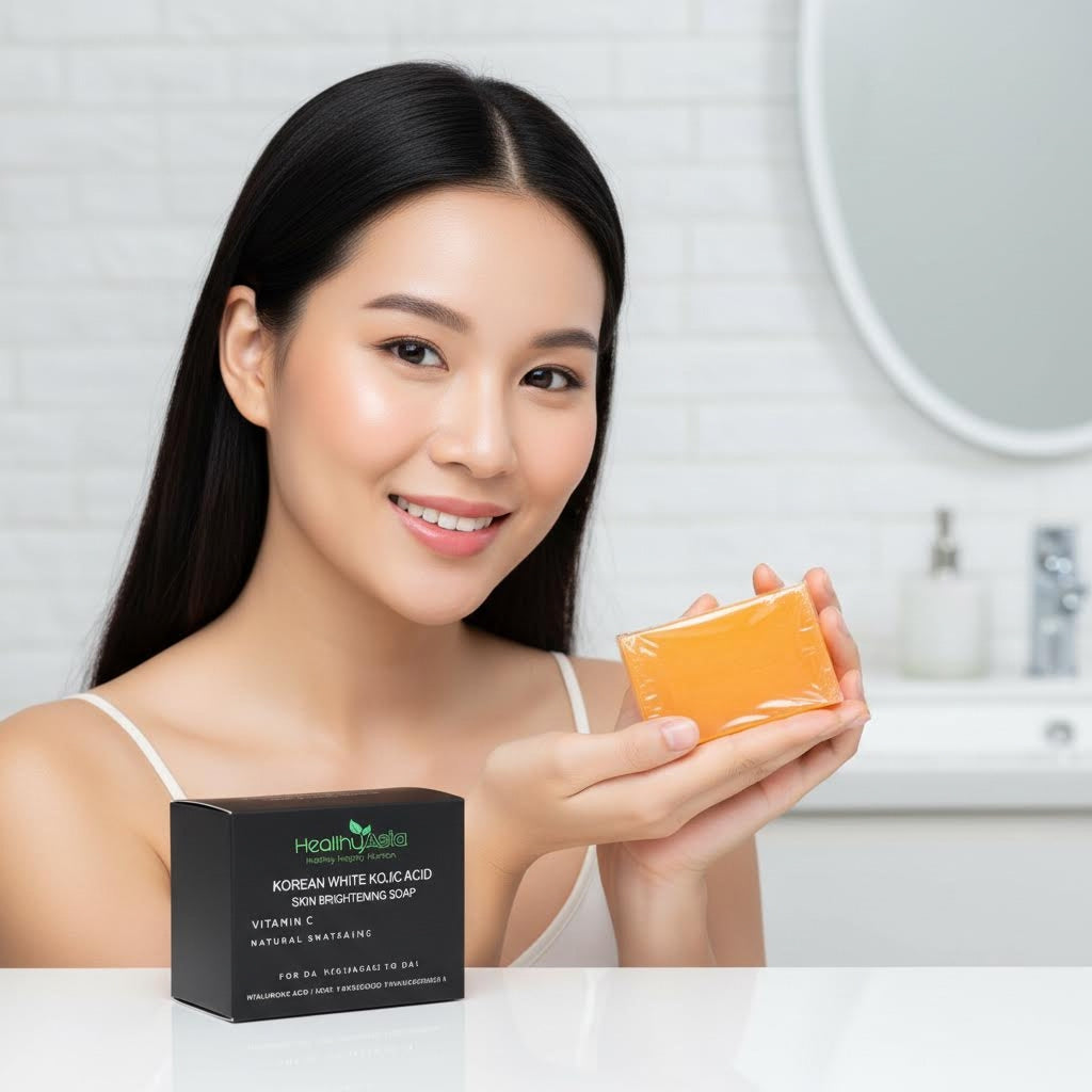 HealthyAsia Black Label Korean White Kojic Acid Skin Brightening Soap - MAX RESULTS Formula by HealthyAsia