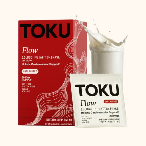 Toku Flow 10,800 FU Nattokinase Supplement | Soy Free Powder by Toku