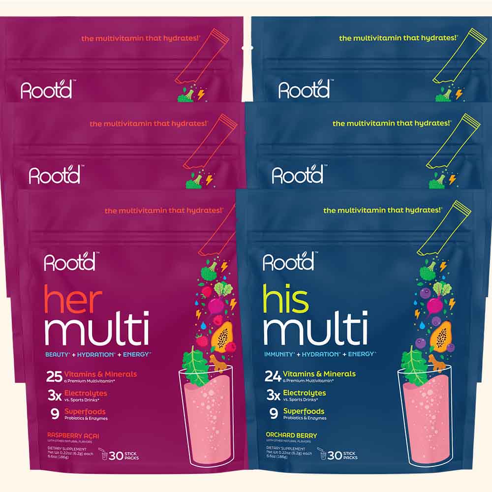 Couples’ Wellness Pack - The Hydrating Multivitamin - For Her & Him by Root'd