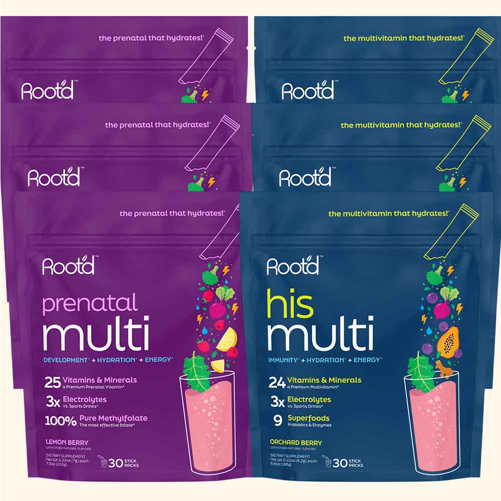 Growing Together Bundle - The Hydrating Multivitamin - For Future Mom & Dad by Root'd
