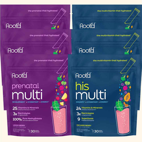 Growing Together Bundle - The Hydrating Multivitamin - For Future Mom & Dad by Root'd