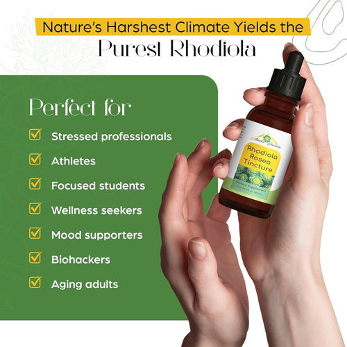 Rhodiola Rosea Tincture – Natural Stress & Energy Support (2 oz) by Alaska Rhodiola