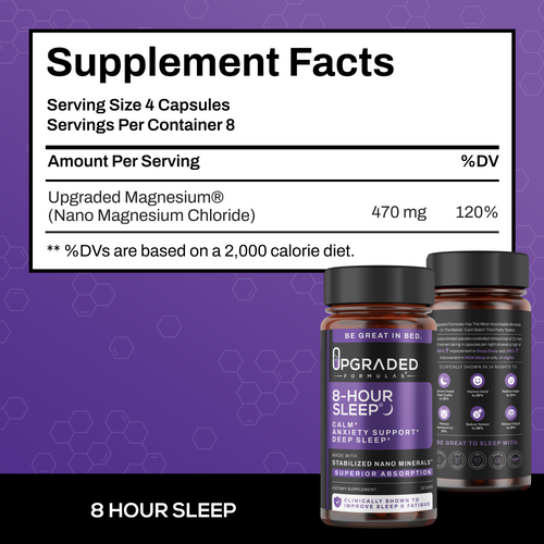 Upgraded 8-Hour Sleep: Clinically Shown To Improve Sleep (32 ct capsules) by Upgraded Formulas®