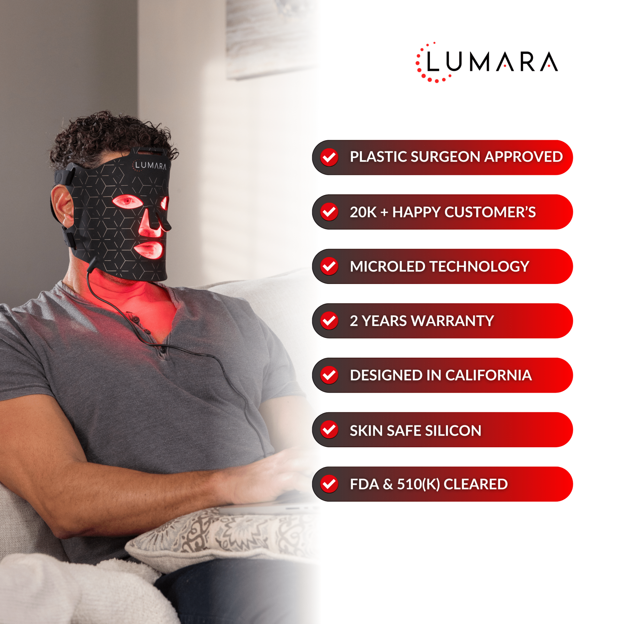 VISO - FDA Certified Red Light Therapy Mask by Lumara