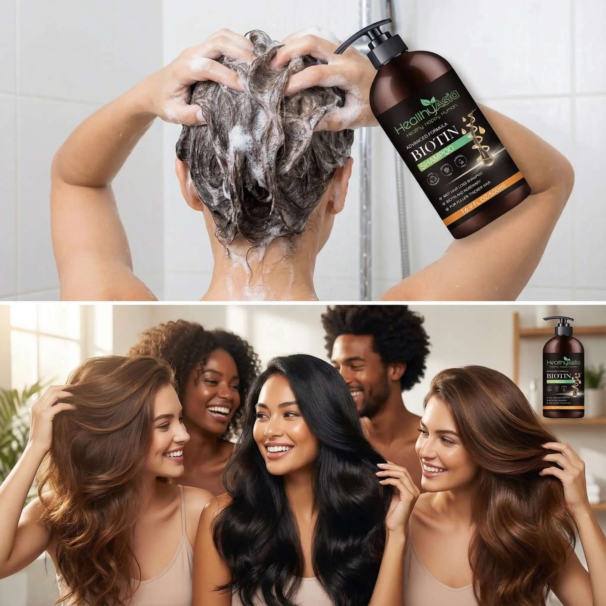 HealthyAsia Black Label BIOTIN Hair Growth Shampoo - Advanced Formula by HealthyAsia