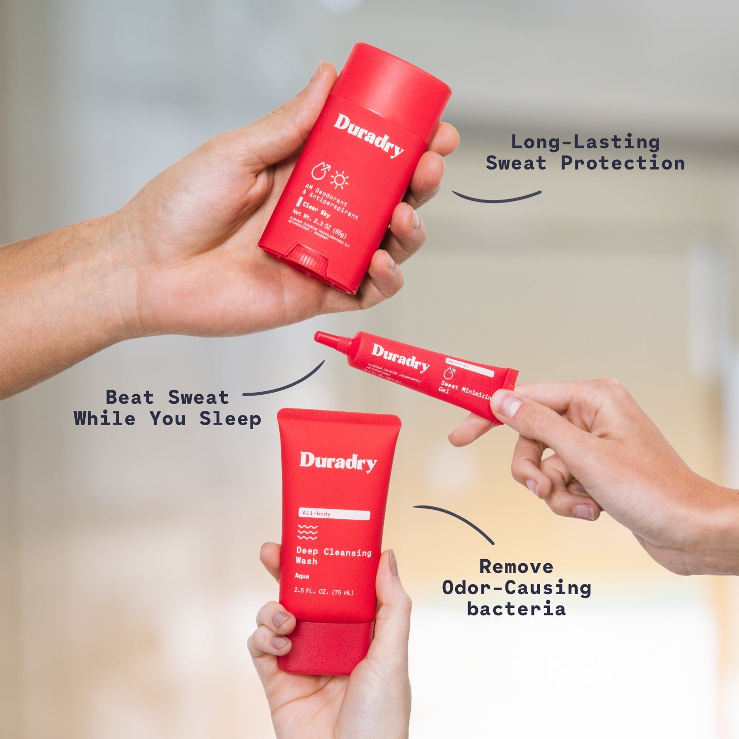 3-Step System - Stop Excessive Sweating by Duradry