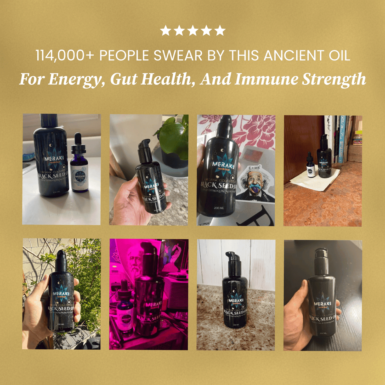 High Potency Cold-Pressed Organic Black Seed Oil with 3% Thymoquinone by Meraki Medicinal