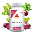 Organic Beetroot, 60 Capsules, 1300 mg by Ascent Nutrition