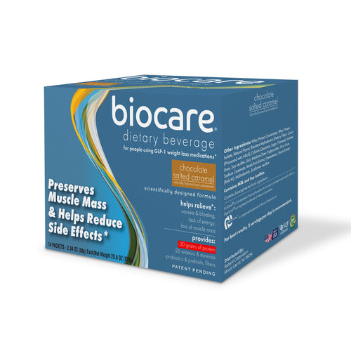 30G Protein Chocolate Salted Caramel Biocare Dietary Beverage (14 Servings) by Biocare