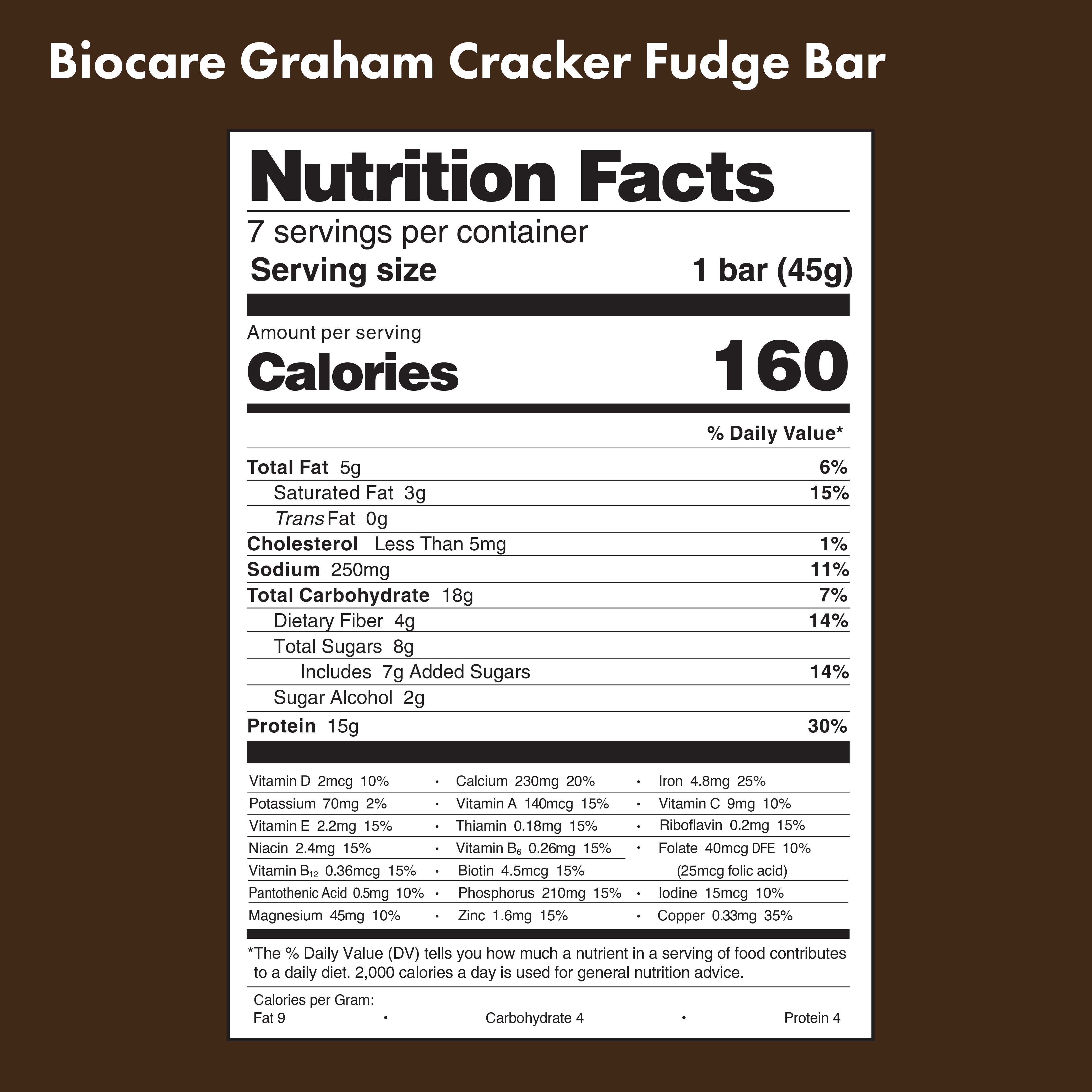 15G Protein Graham Cracker Fudge Bar by Biocare