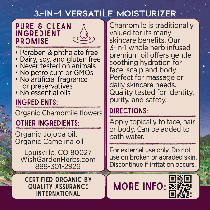 Chamomile Oil Relax & Replenish by WishGarden Herbs