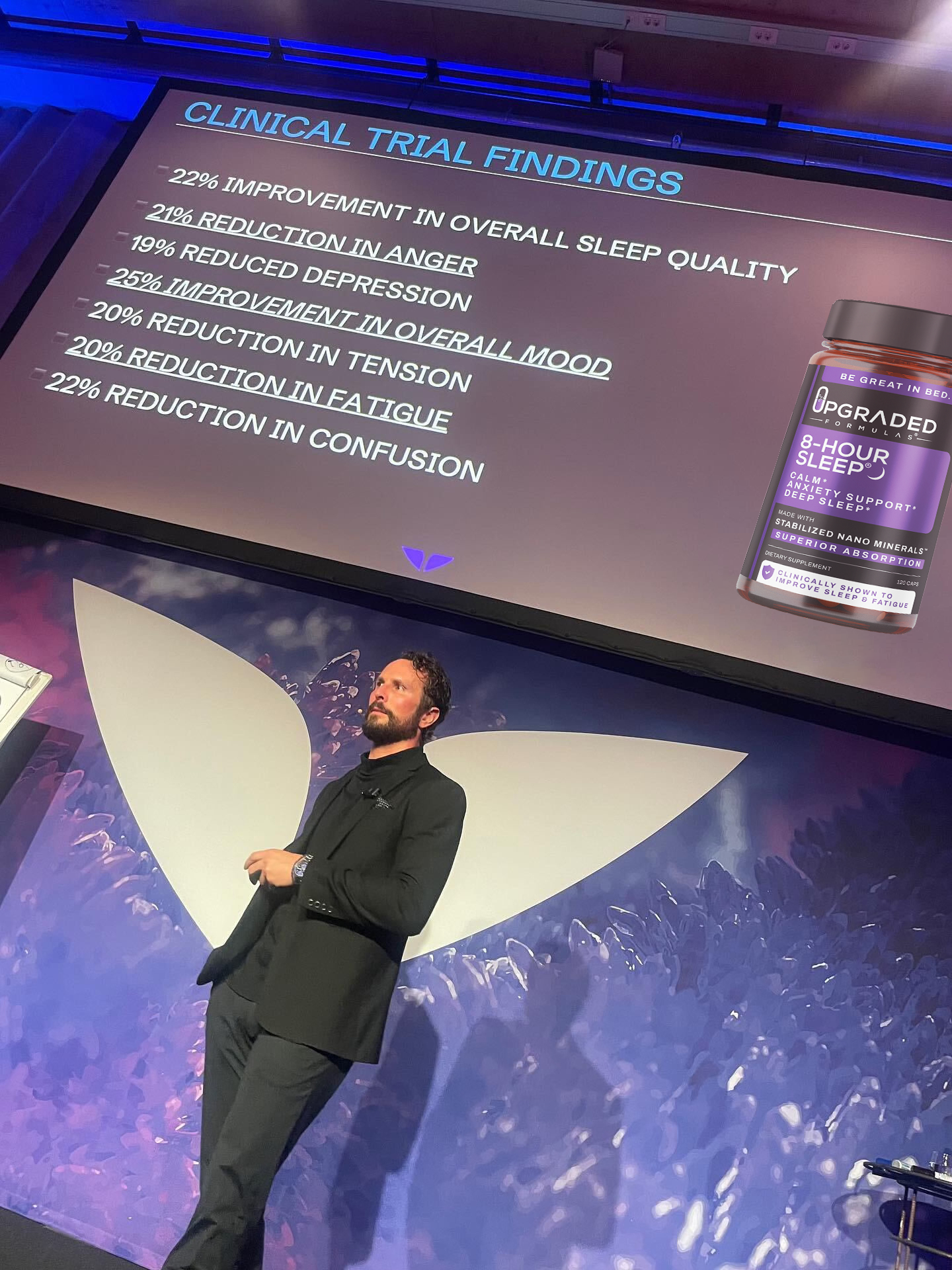 Upgraded 8-Hour Sleep: Clinically Shown To Improve Sleep (32 ct capsules) by Upgraded Formulas®