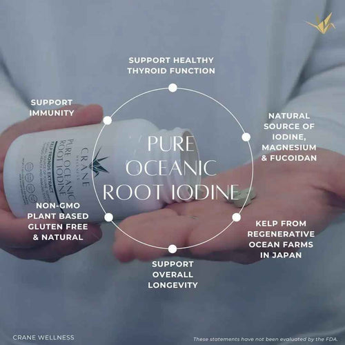 Pure Oceanic Root Iodine Kelp Root Tablets by Crane Wellness