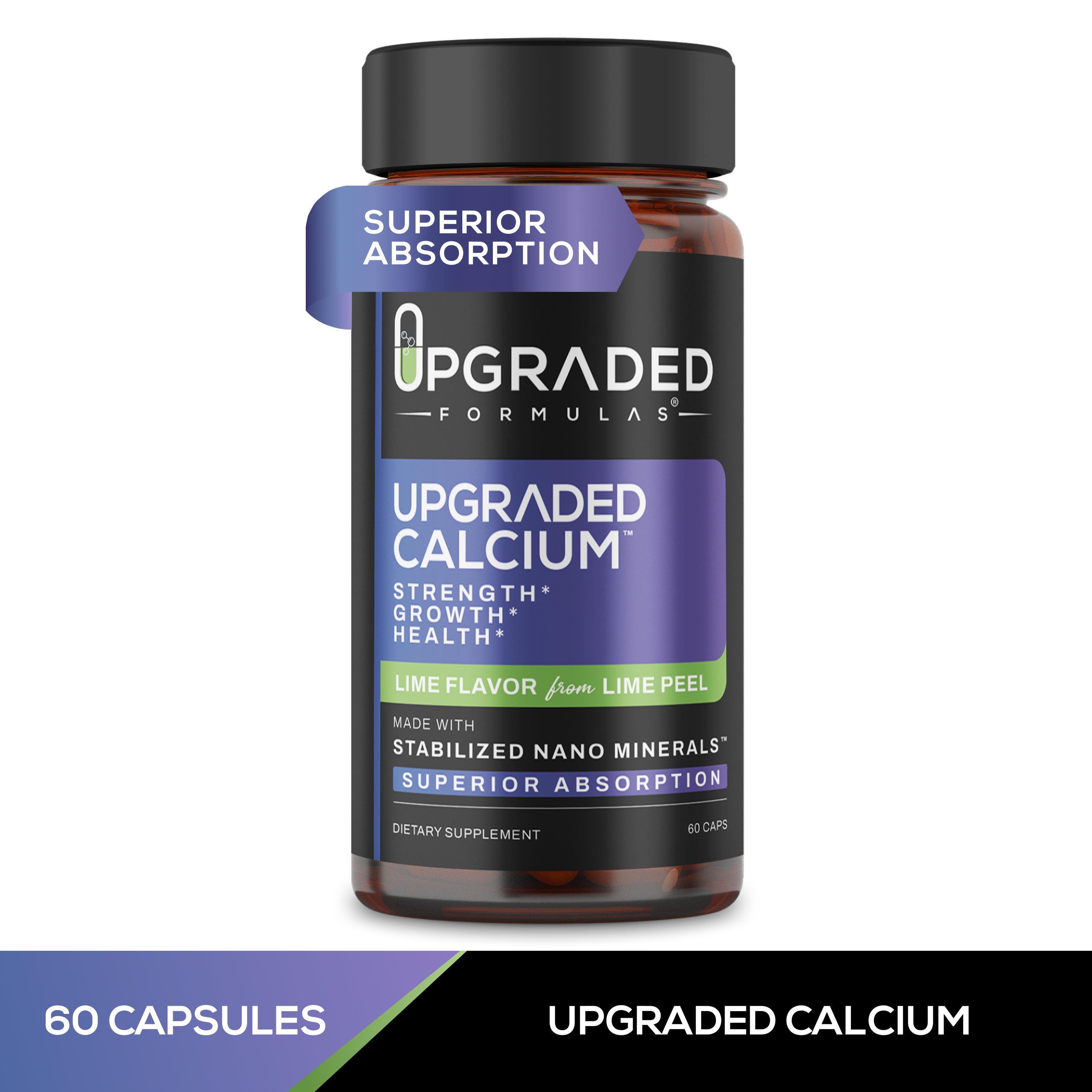 Upgraded Calcium 60 ct Capsules by Upgraded Formulas®