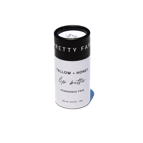 Fragrance Free Tallow + Honey Lip Butter in Eco-Friendly Travel Tubes by Pretty farm girl
