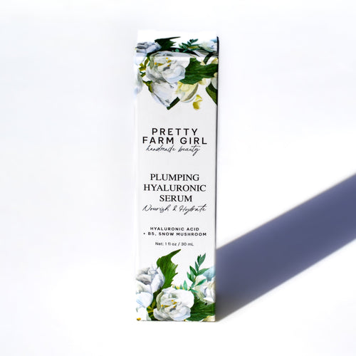 Hyaluronic Plumping Serum with Vitamin B5 + Snow Mushroom by Pretty farm girl