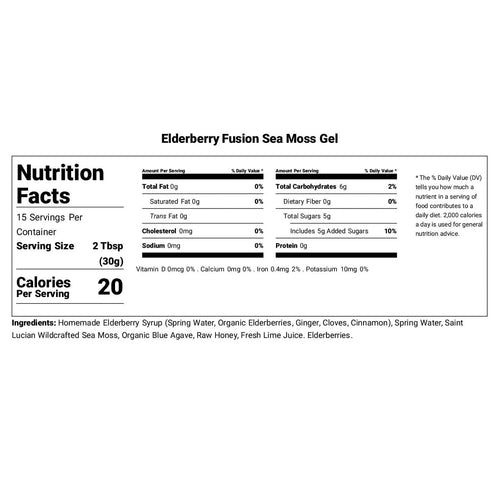 Elderberry Fusion Sea Moss Gel 16oz by Sea Moss Lyfe
