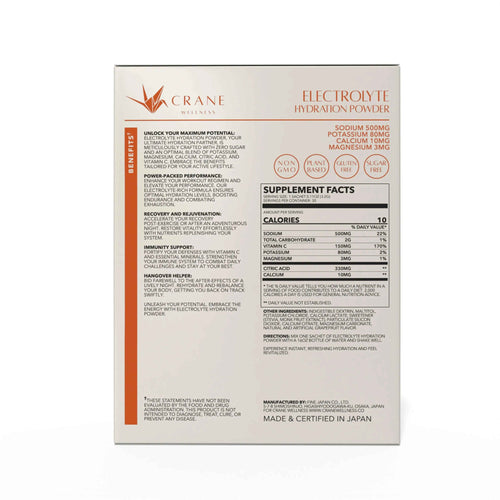 Electrolyte Hydration Powder by Crane Wellness