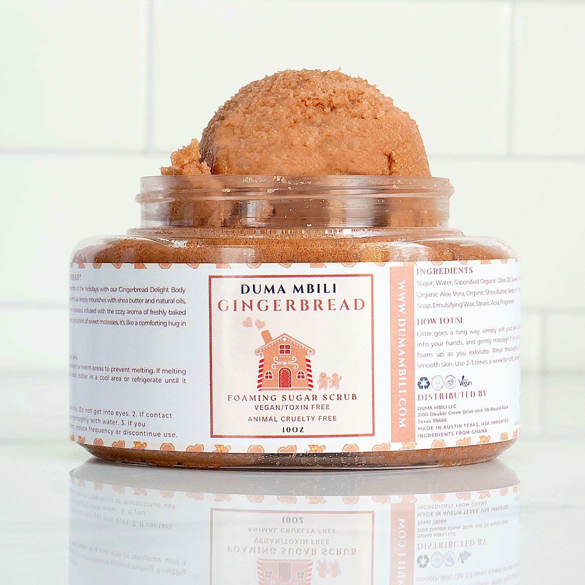 Gingerbread Foaming Sugar Scrub by Duma Mbili LLC