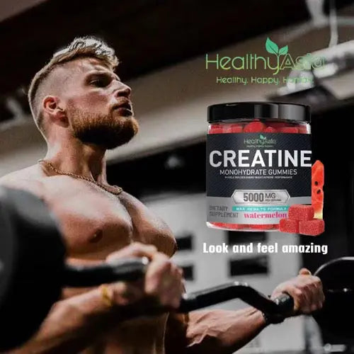 HealthyAsia Black Label Creatine Monohydrate Gummies - MAX RESULTS Formula (Watermelon) by HealthyAsia