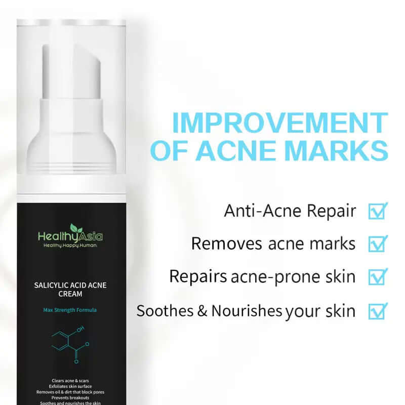 HealthyAsia Black Label Salicylic Acid Acne Cream - Max Strength Formula by HealthyAsia