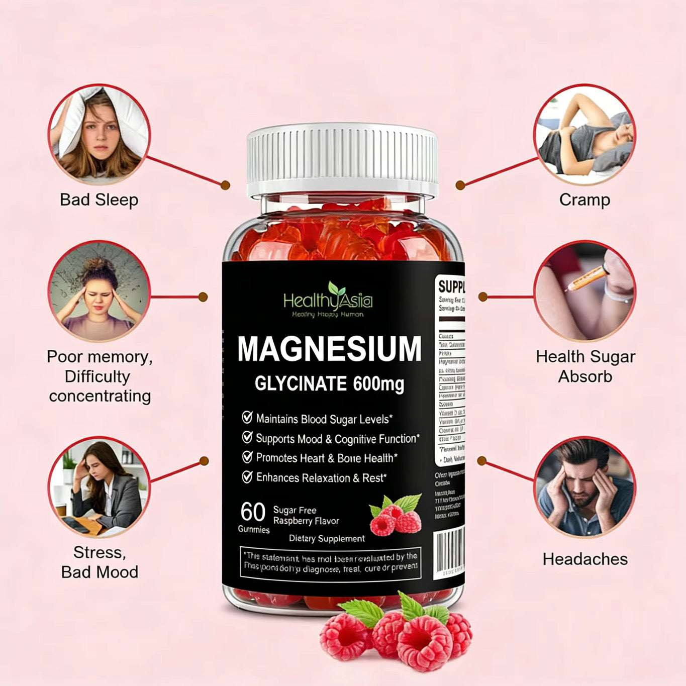 Magnesium Glycinate Gummies- 600mg