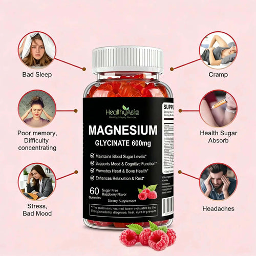 HealthyAsia Black Label Magnesium Glycinate Gummies- 600mg by HealthyAsia