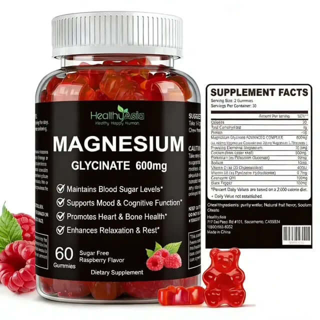 HealthyAsia Black Label Magnesium Glycinate Gummies- 600mg by HealthyAsia
