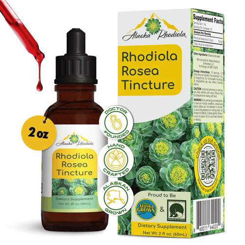 Rhodiola Rosea Tincture – Natural Stress & Energy Support (2 oz) by Alaska Rhodiola