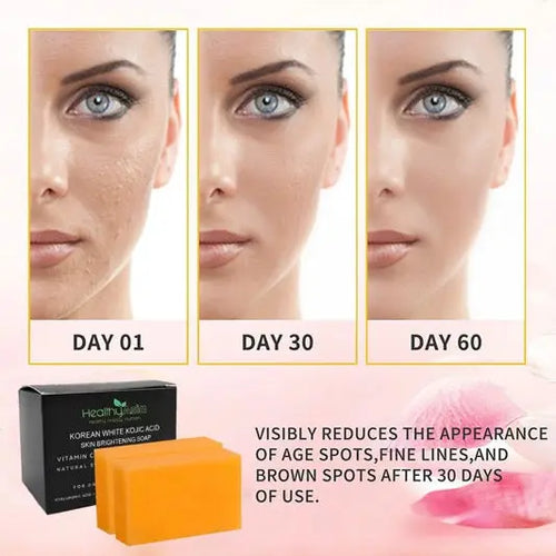 HealthyAsia Black Label Korean White Kojic Acid Skin Brightening Soap - MAX RESULTS Formula by HealthyAsia