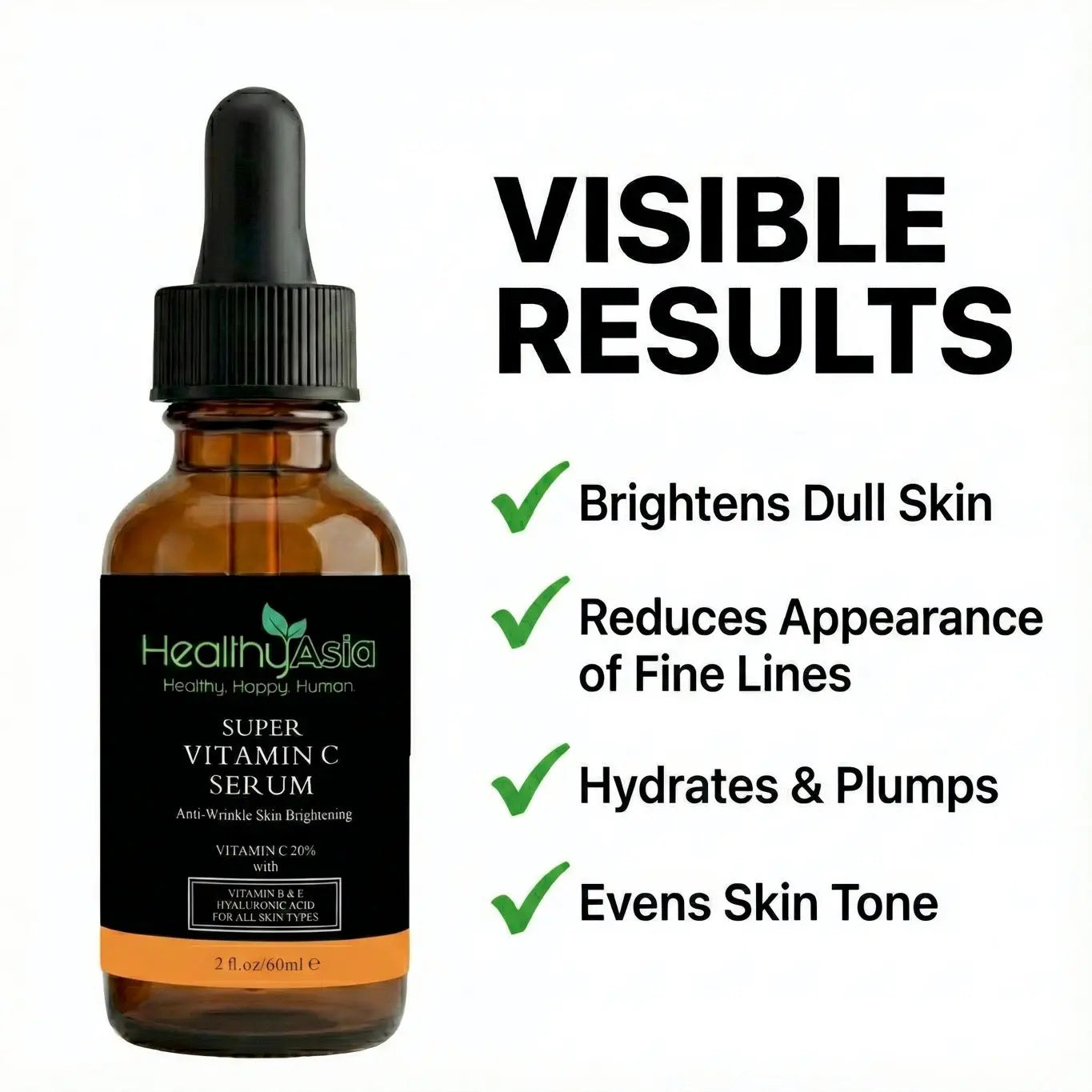 HealthyAsia Black Label Super C Vitamin C Serum – Anti-Aging & Brightening Face Serum – Firming & Anti-Wrinkle Treatment by HealthyAsia