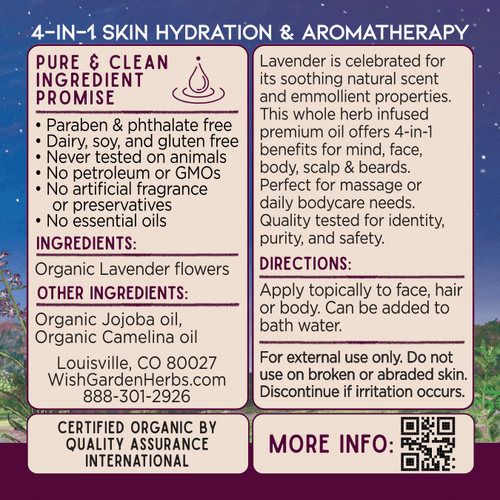 Lavender Oil Calm & Hydrate by WishGarden Herbs