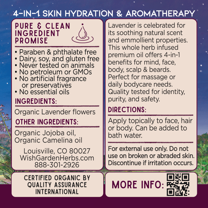 Lavender Oil Calm & Hydrate by WishGarden Herbs