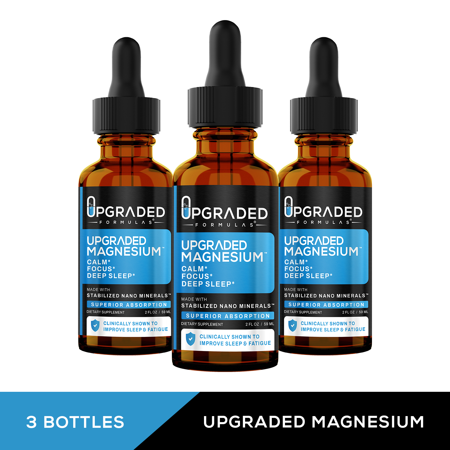 Upgraded Magnesium Liquid: Sleep, Digestion, Calm, Focus by Upgraded Formulas®