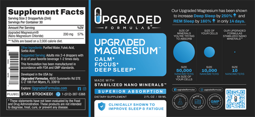 Upgraded Magnesium Liquid: Sleep, Digestion, Calm, Focus by Upgraded Formulas®