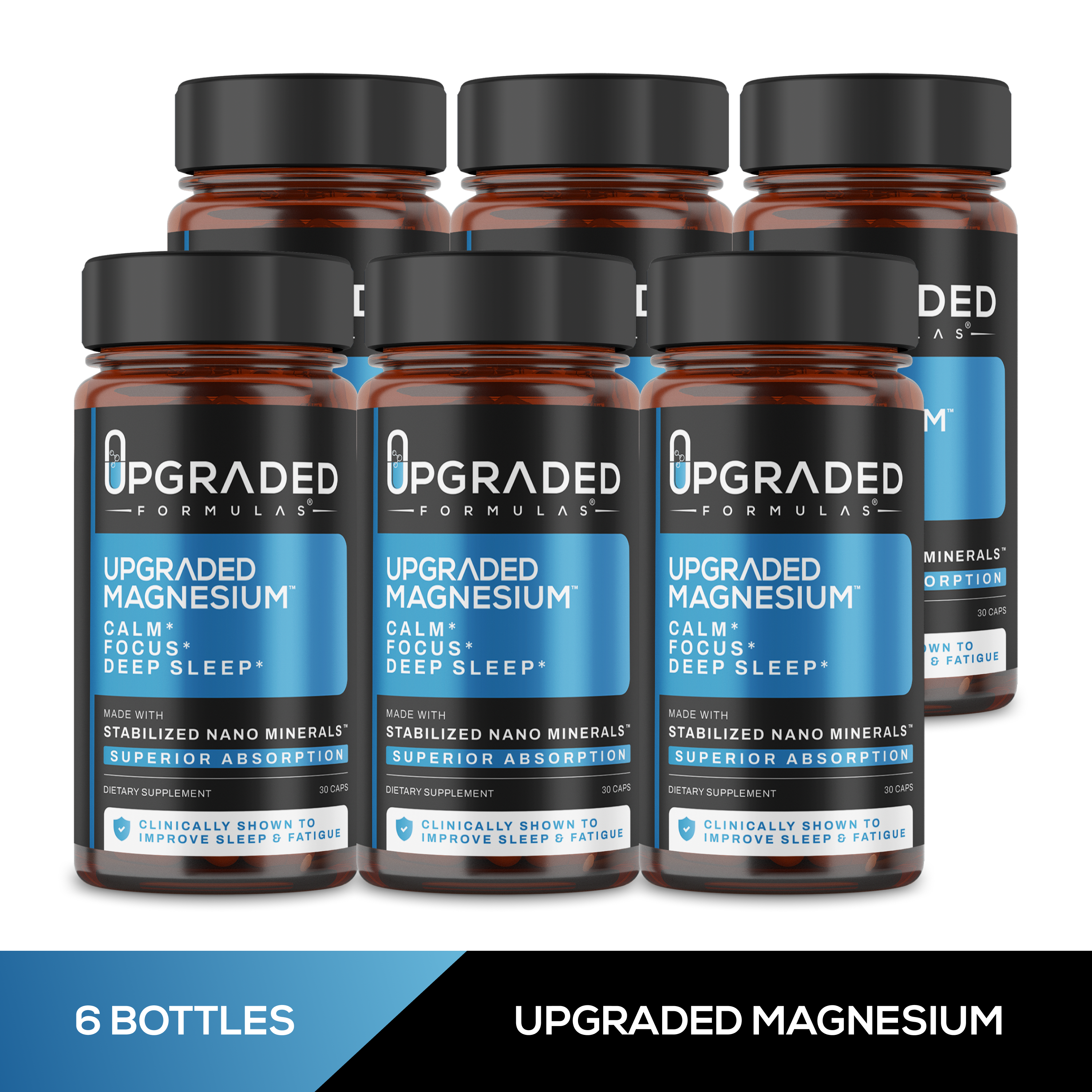 Upgraded Magnesium: Clinically Shown To Greatly Improve BOTH REM and Deep Sleep by Upgraded Formulas®