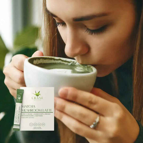 Matcha Mushroom Latte by Crane Wellness