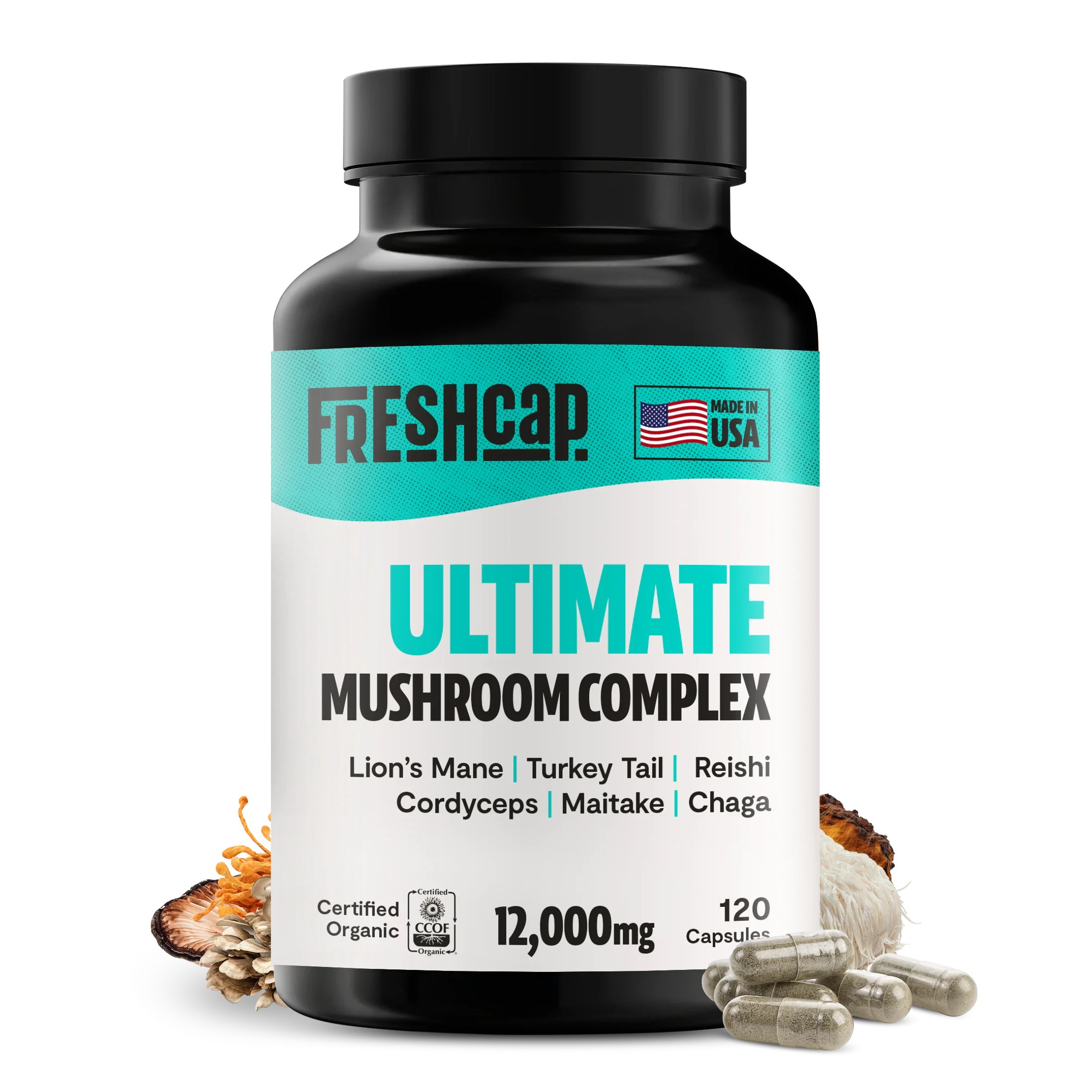 Ultimate Mushroom Complex Capsules by FreshCap Mushrooms