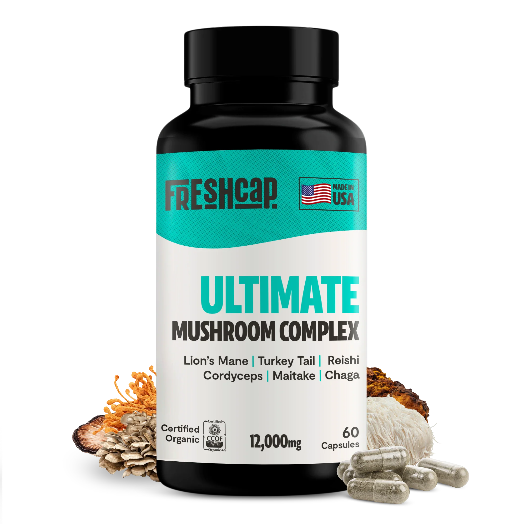 Ultimate Mushroom Complex Capsules by FreshCap Mushrooms